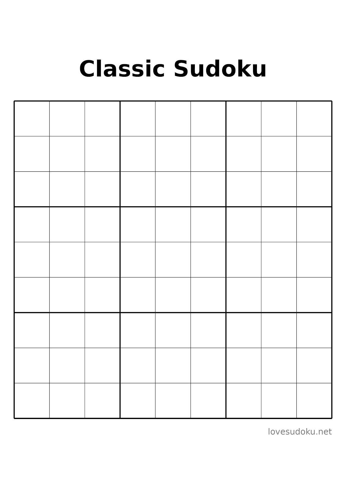 sudoku puzzle print